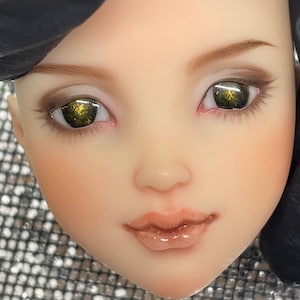 10mm B grade goldblack gradient oval Resin BJD Doll Eyes E133