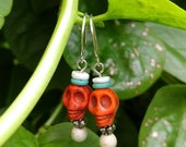 May be the last Dia de los Muertos pair this season This pair is 1 3 4 quot long. They are totally cool looking using the orange skulls