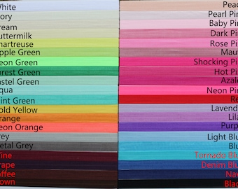 10x Baby Headband Fold Over Elastic FOE Girl Hair Band Solid Colours Stretchy Soft Free Postage
