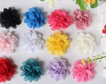Wholesale Chiffon Mini Flowers DIY Embellishments Craft for Headbands Hair Clips A49