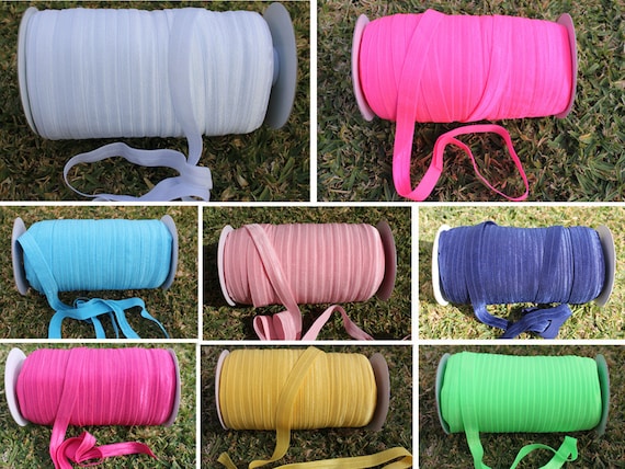 Fold Over Elastic FOE Band Trim DIY Embellishment Craft  for Headband by Metre