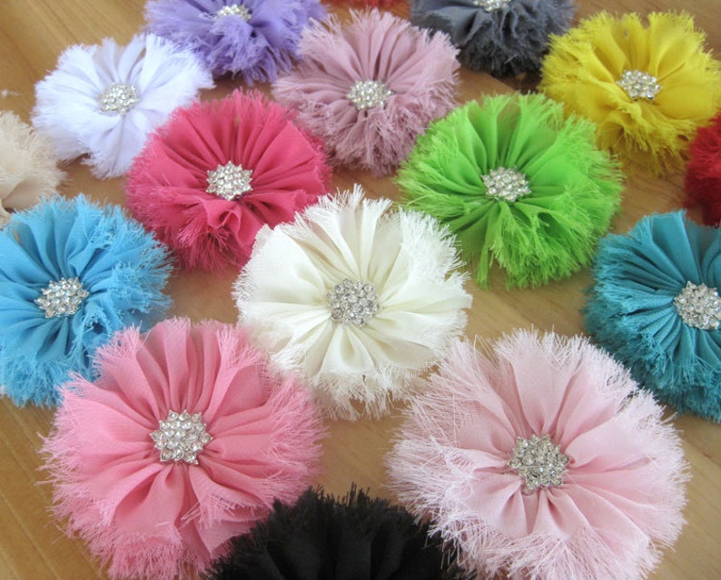 Wholesale DIY Flower Chiffon Fabric Embellishment Craft for Etsy