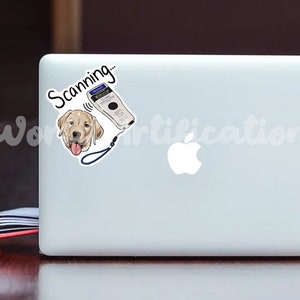 Scanning Sticker Scanning: Labrador Sticker, Laminated Sticker, Waterproof Sticker, for ...