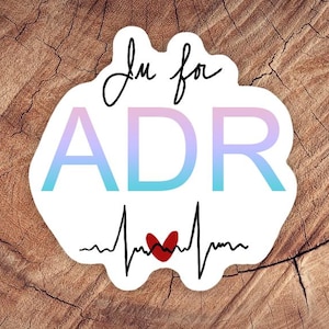 ADR Sticker, Waterproof Sticker, Laminated Sticker, Vet Med Gift, Funny Vet Med Stickers, Vet Med Car Decal, RVT