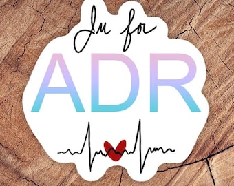 ADR Sticker, Waterproof Sticker, Laminated Sticker, Vet Med Gift, Funny Vet Med Stickers, Vet Med Car Decal, RVT