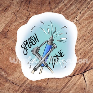 Dental Splash Zone Sticker, Waterproof Stickers, Laminated Stickers, Vet Med Gift, Dentist Gift, Dental Technician Gift