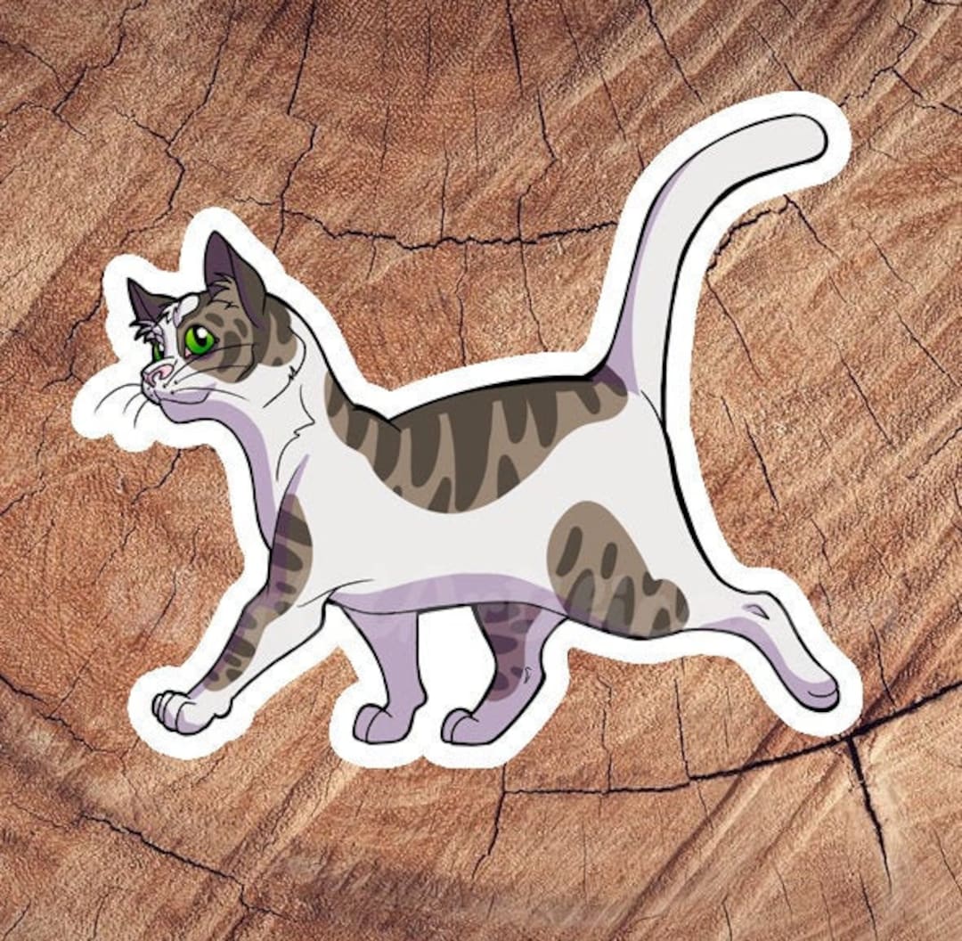 Tabby Piebald Short Hair Cat Sticker Waterproof Stickers Etsy