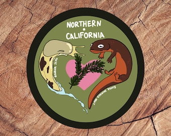 Northern California Sticker, Laminated Stickers, Waterproof Stickers, Humboldt County Sticker, Redwoods Sticker, Tallest Trees
