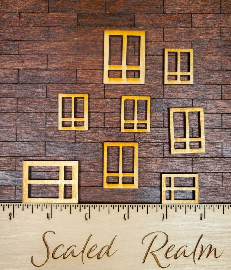 Miniature Window Set 8pc Model Making Diorama Miniature | Etsy