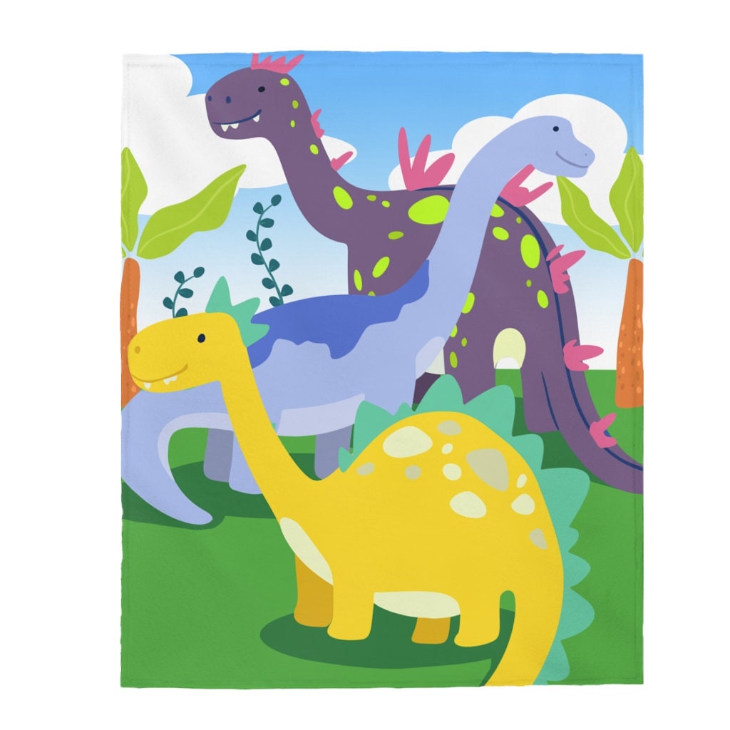 Dinosaur Blanket Plush Baby Blanket Kids Dinosaur Blanket Etsy