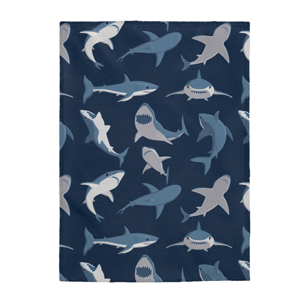 Shark Plush Blanket Ocean Kids Blankets Children's Etsy