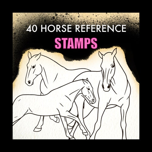 40 Horse Reference Stamps for Procreate Dynamic Horse Etsy