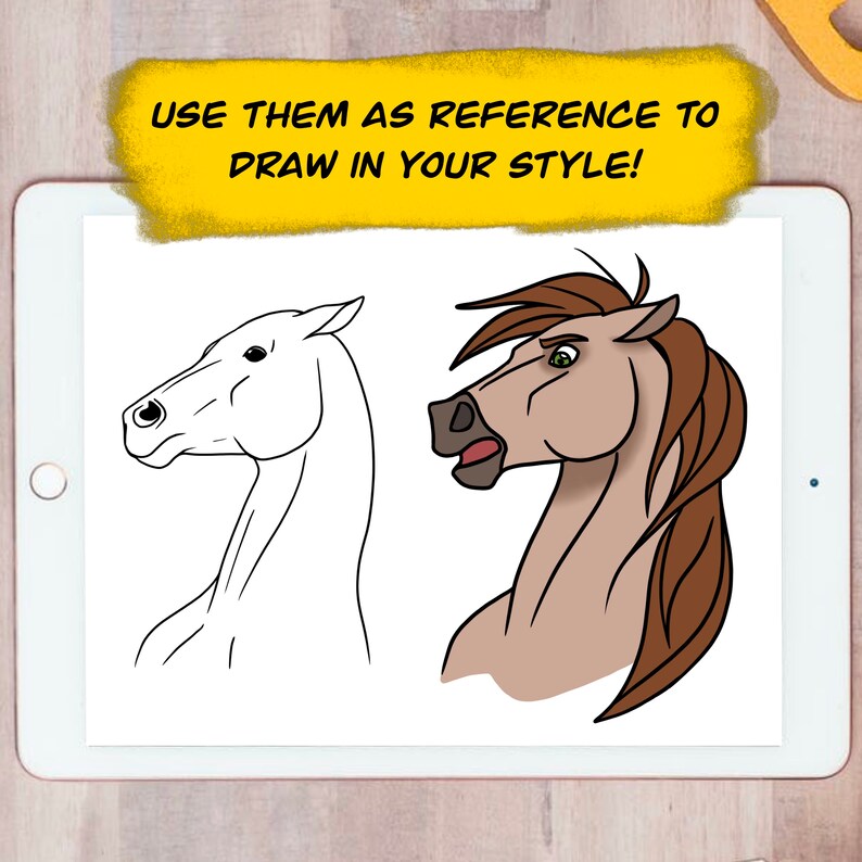 40 Horse Reference Stamps for Procreate, Dynamic Horse Procreate Stamps