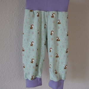 Baby and child's deer-patterned harem pants, sizes 56-116 image 1