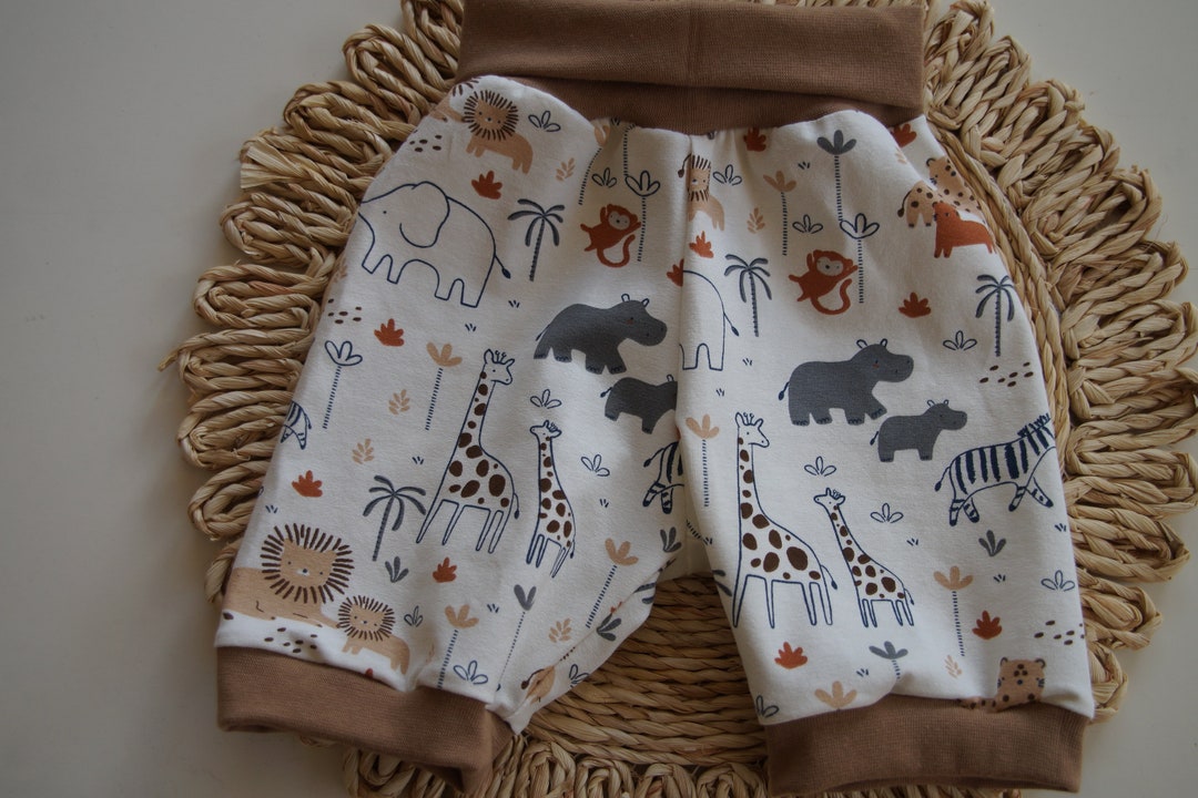 Petit Bebe Girls Safari Animals Print Bloomers Set - Bow in Back
