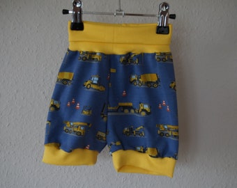 Baggy shorts construction vehicles size 56 to 116