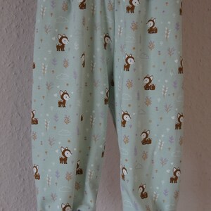 Baby and child's deer-patterned harem pants, sizes 56-116 image 3