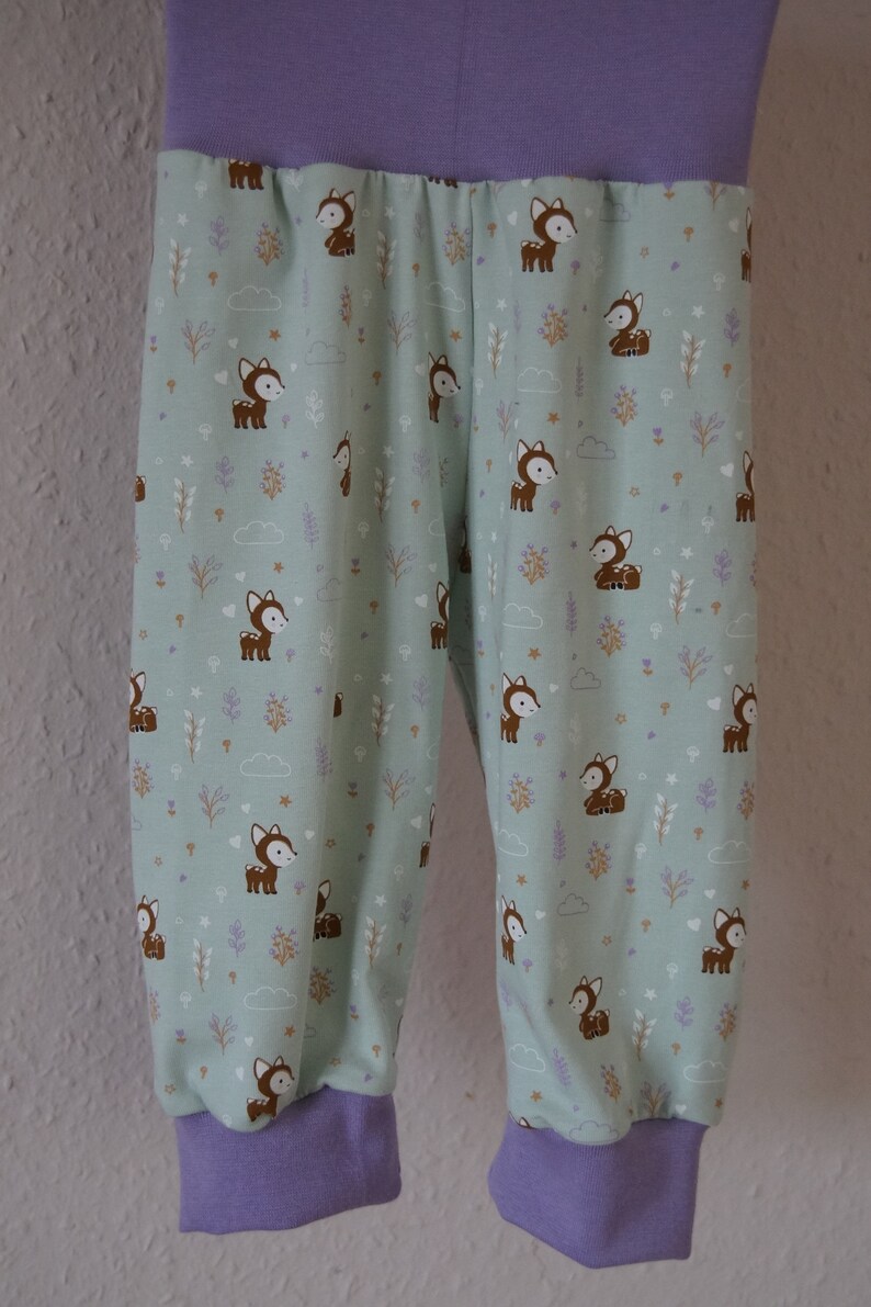 Baby and child's deer-patterned harem pants, sizes 56-116 image 3