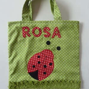 Children's bag ladybug with name image 1