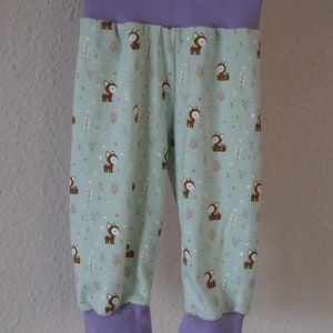 Baby and child's deer-patterned harem pants, sizes 56-116 image 2