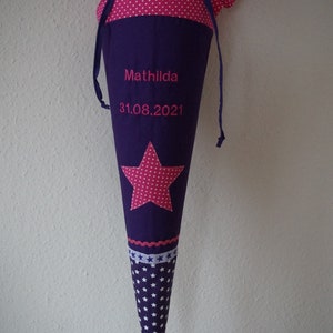 School cone star purple/pink