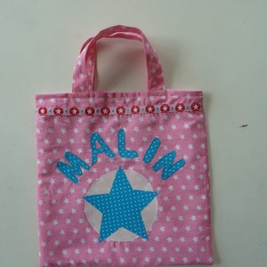 Kindertasche Freundebuchtasche Stern mit Namen Bild 1