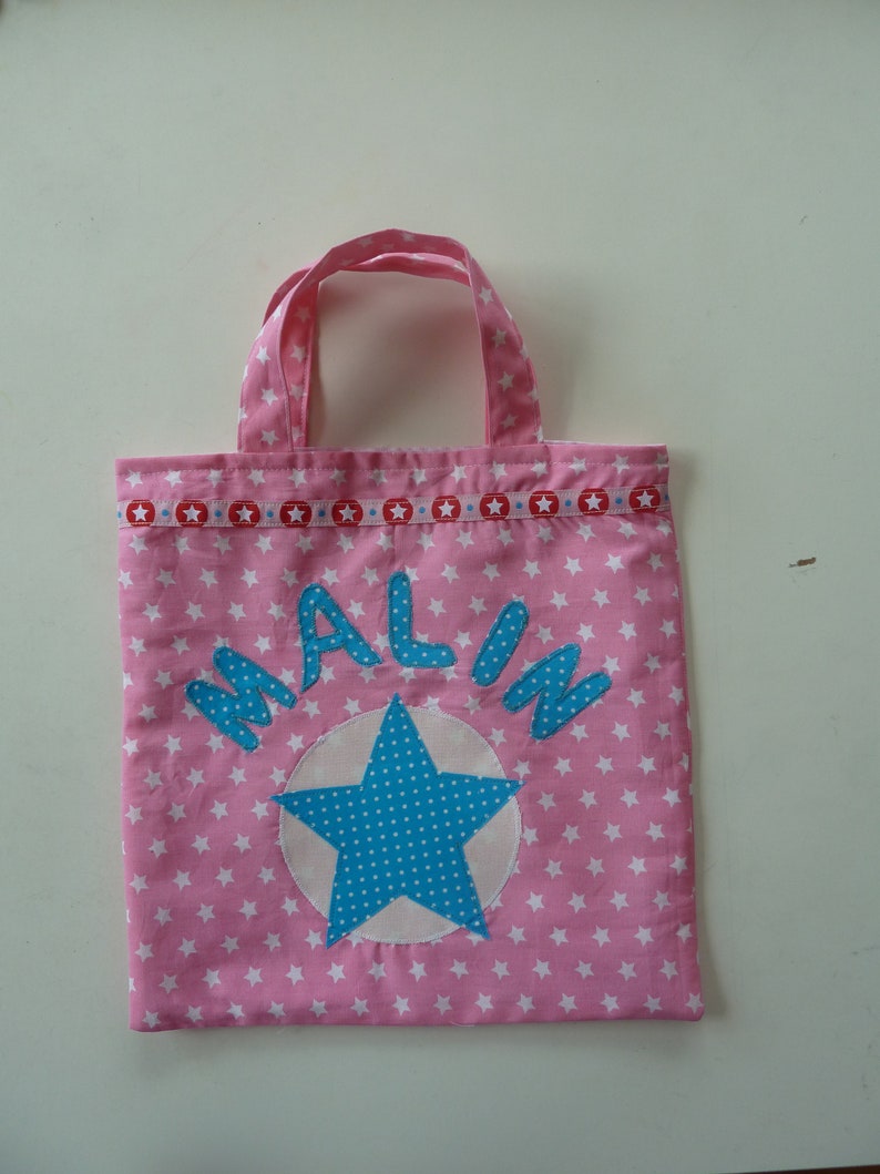 Kindertasche Freundebuchtasche Stern mit Namen Bild 1