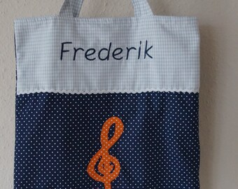 Bag flute bag, tote bag, music school bag