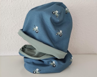 Beanie Hat & Loop Set Tractor