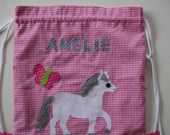 Gym bag-Horse, Butterfly,