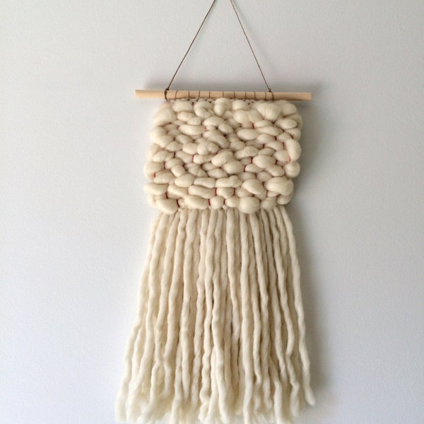 Cloudy Days Small Wool Wall Weaving