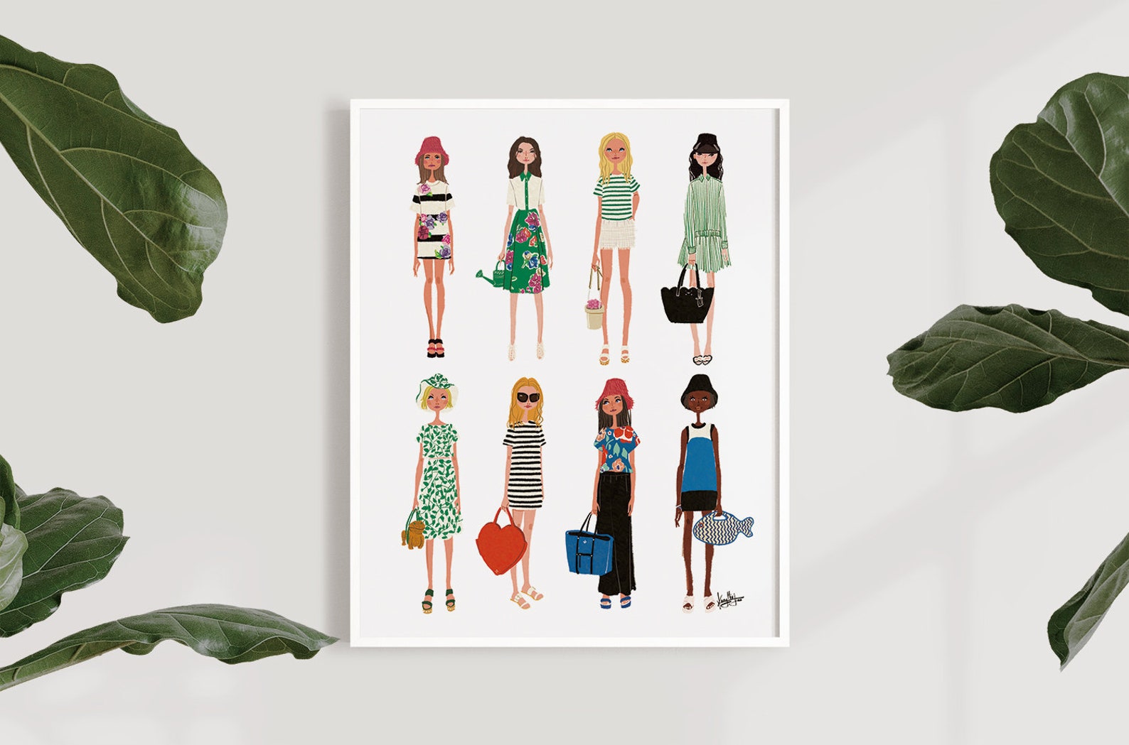 Kate Spade New York Fashion Illustration Print Fashion Print | Etsy