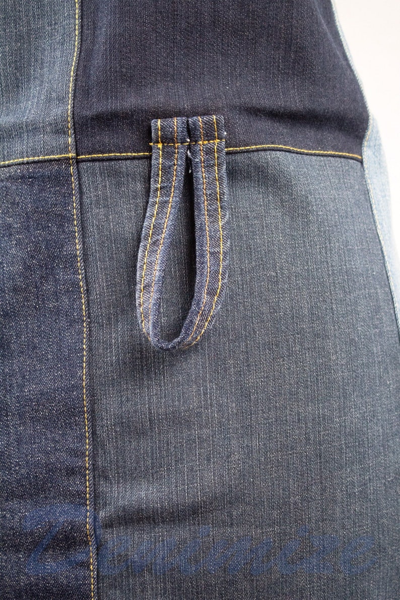 blue cooking apron Denim apron chefs apron chefsgardening apron. recycled jeans apron