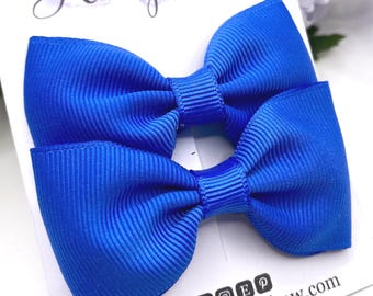38 PCS Girls School Hair Accessories Kit Royal Blue Ribbon