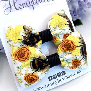 Biene, Hummelschleife, Insekten Haarschleife, Käfer Haarschleifen, Clip-Paar