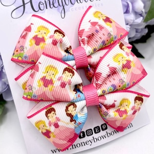 Disney Princess Hair Bows 4 Hair Bow, Princess Hair Clips, Large