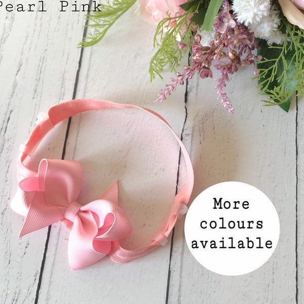 hearing aid baby headband, hearing aid headband with bow, hearing aid headband for babies, bow headband, hearing aid bow, bowtique bow