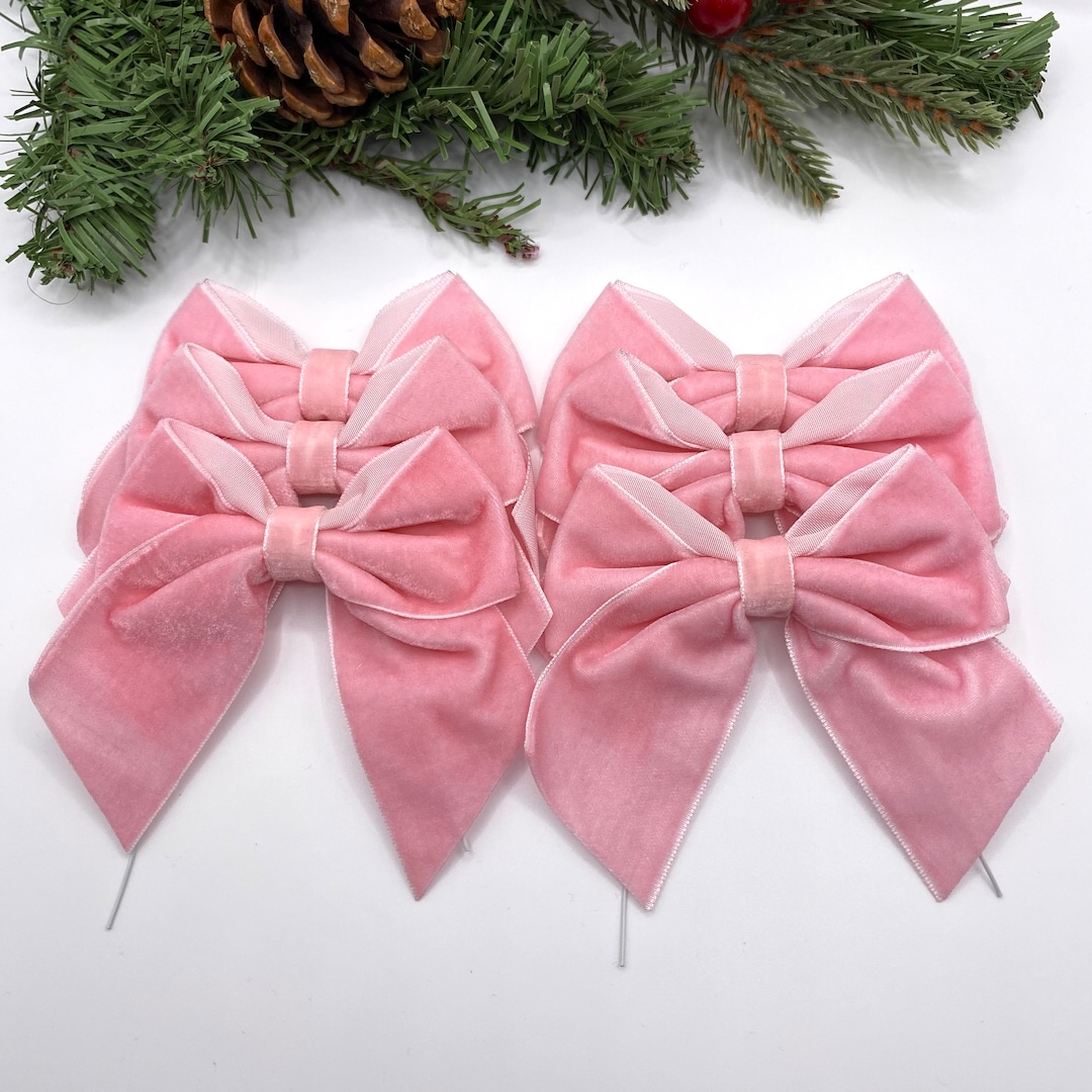 Pink Christmas Tree Bows 