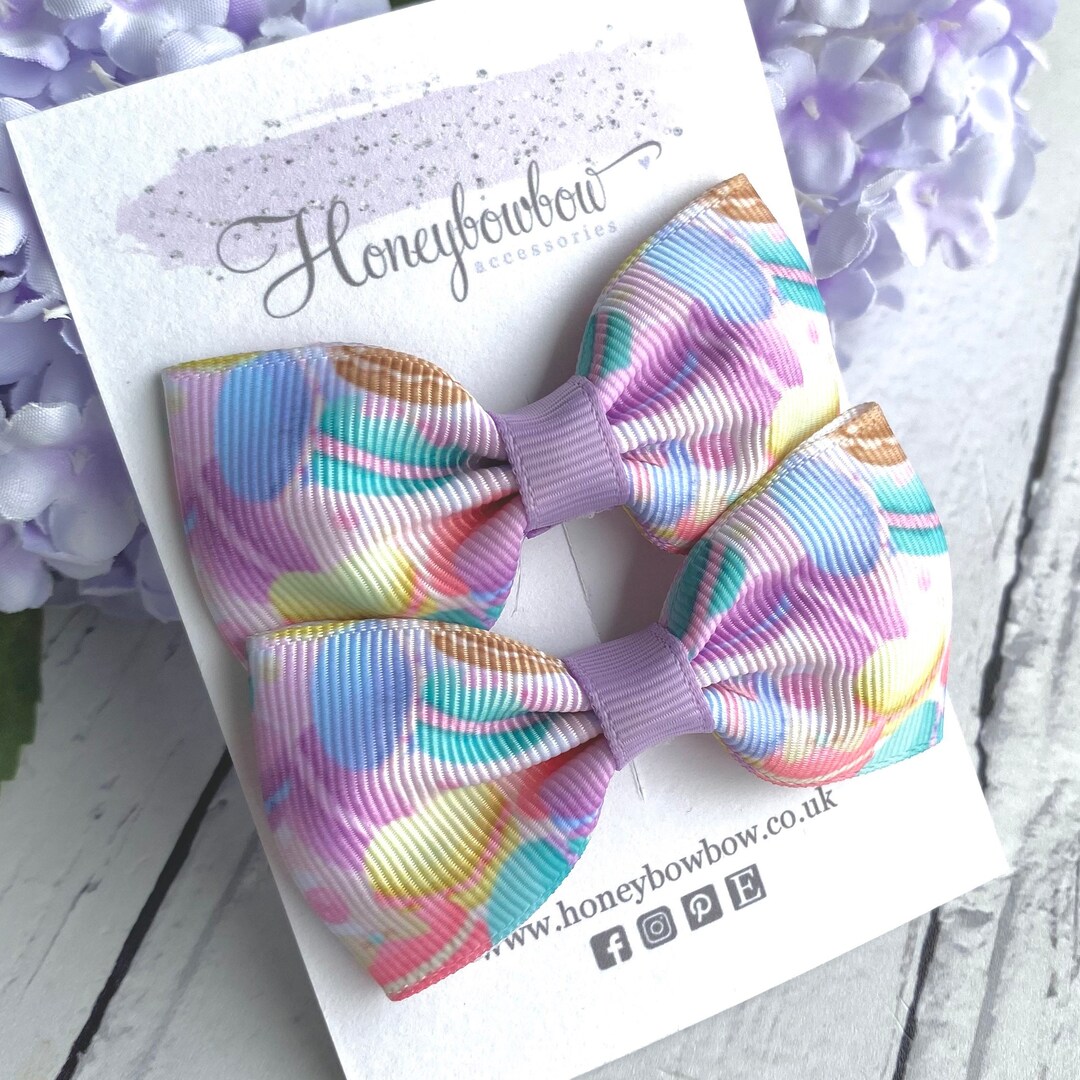 Cake Bows Biscuit Bow Pastel Hair Bow Summer Hair Bows Etsy
