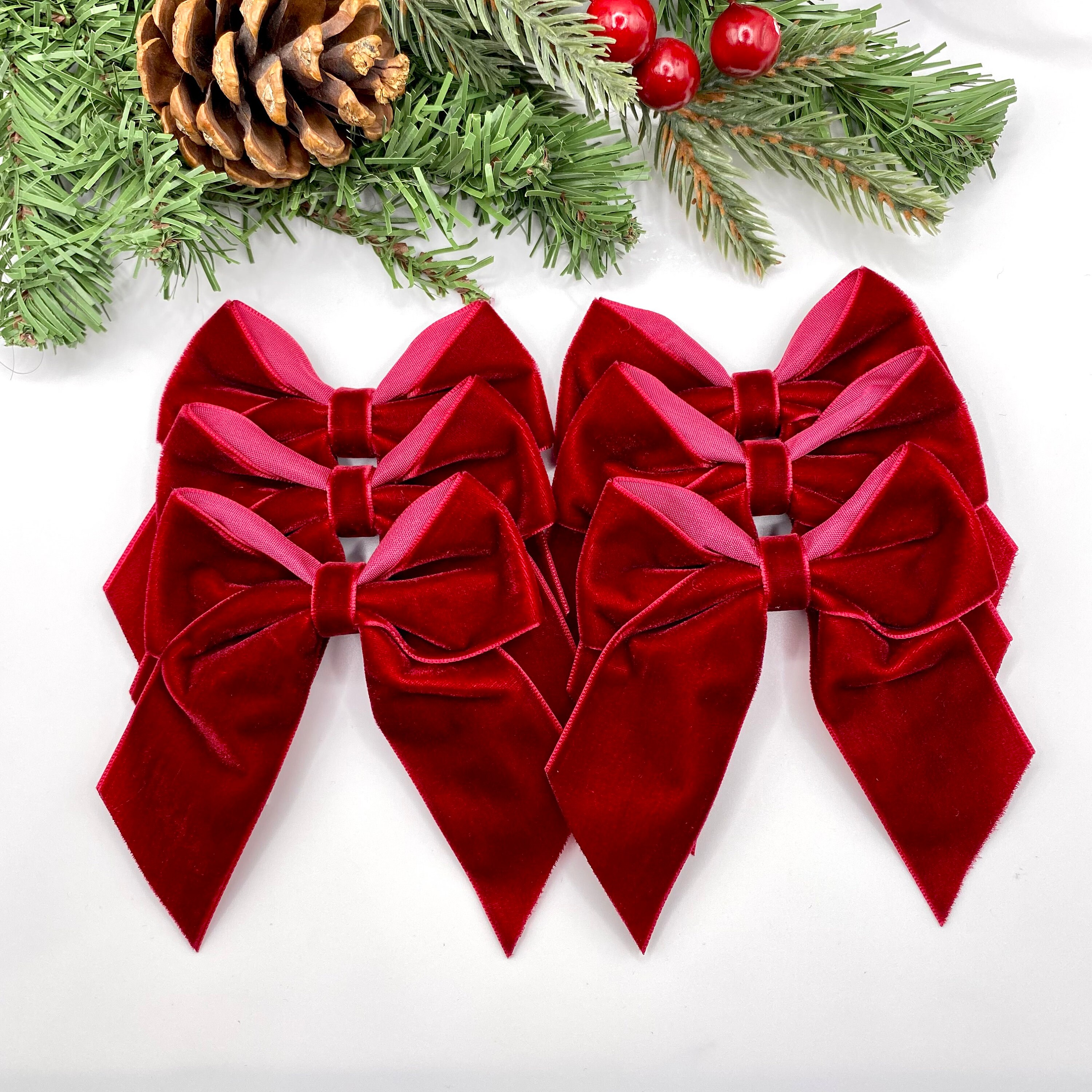 SOIMISS Wedding Bow Red Bow Christmas Window Decorations Huge Red Bow Large  Christmas Bows Bow Tie Wall Decoration Christmas Tree Bows Big Bow Red