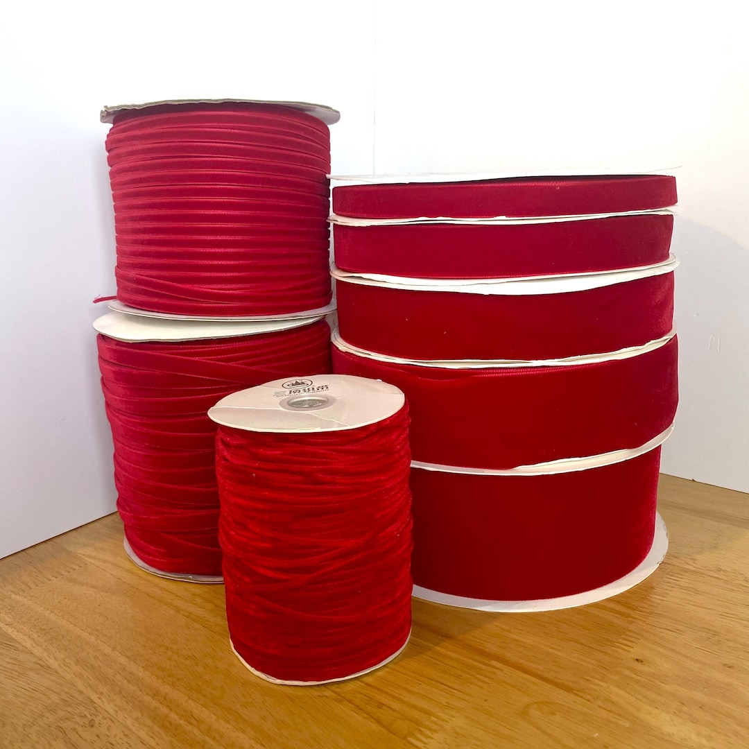 Red Rvelvet Ribbon Red Velvet Ribbon, All Sizes, 3mm-75mm, 3mm, 6mm, 10mm, 16mm, 25mm ...