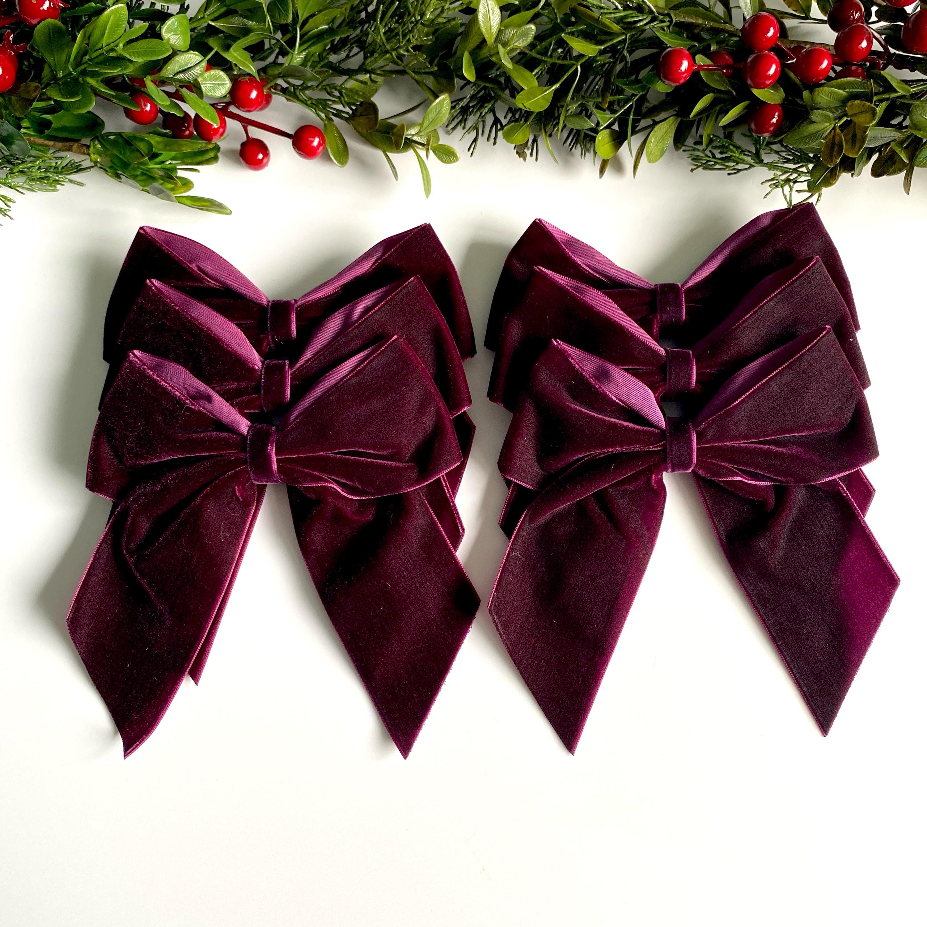 24 Nœuds En Velours Pour Sapin De Noël - Décoration Festive Et élégante Pour Votre Maison