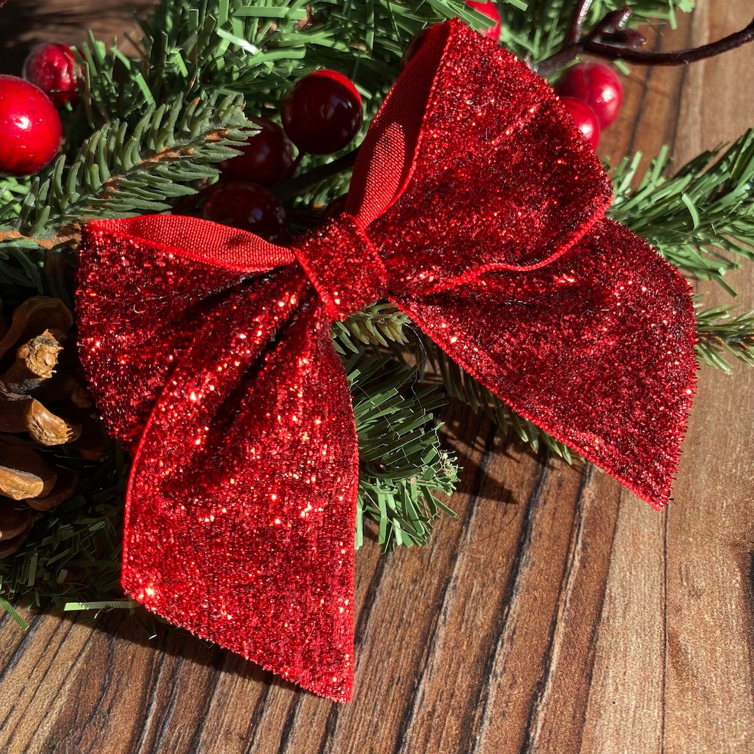 Red Christmas Tree Bows Red Bows for Christmas Christmas Etsy Singapore