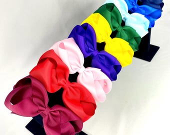 Ribbon bow headband, alice band with bow, Bowtique bow headband, 4.5 inch bow