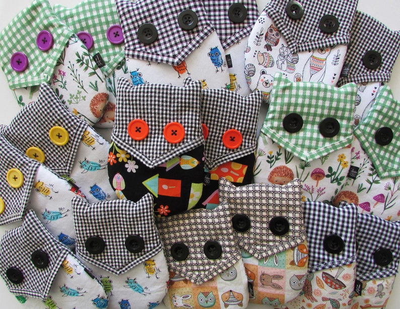 Owl microwave oven mitts Little mittens from SOSO Collection. image 5