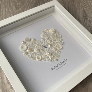 Personalised Wedding Gift - Wedding Day - Gift for Couple on their Wedding Day - 30th Anniversary - Pearl Anniversary - 30th Wedding image 2
