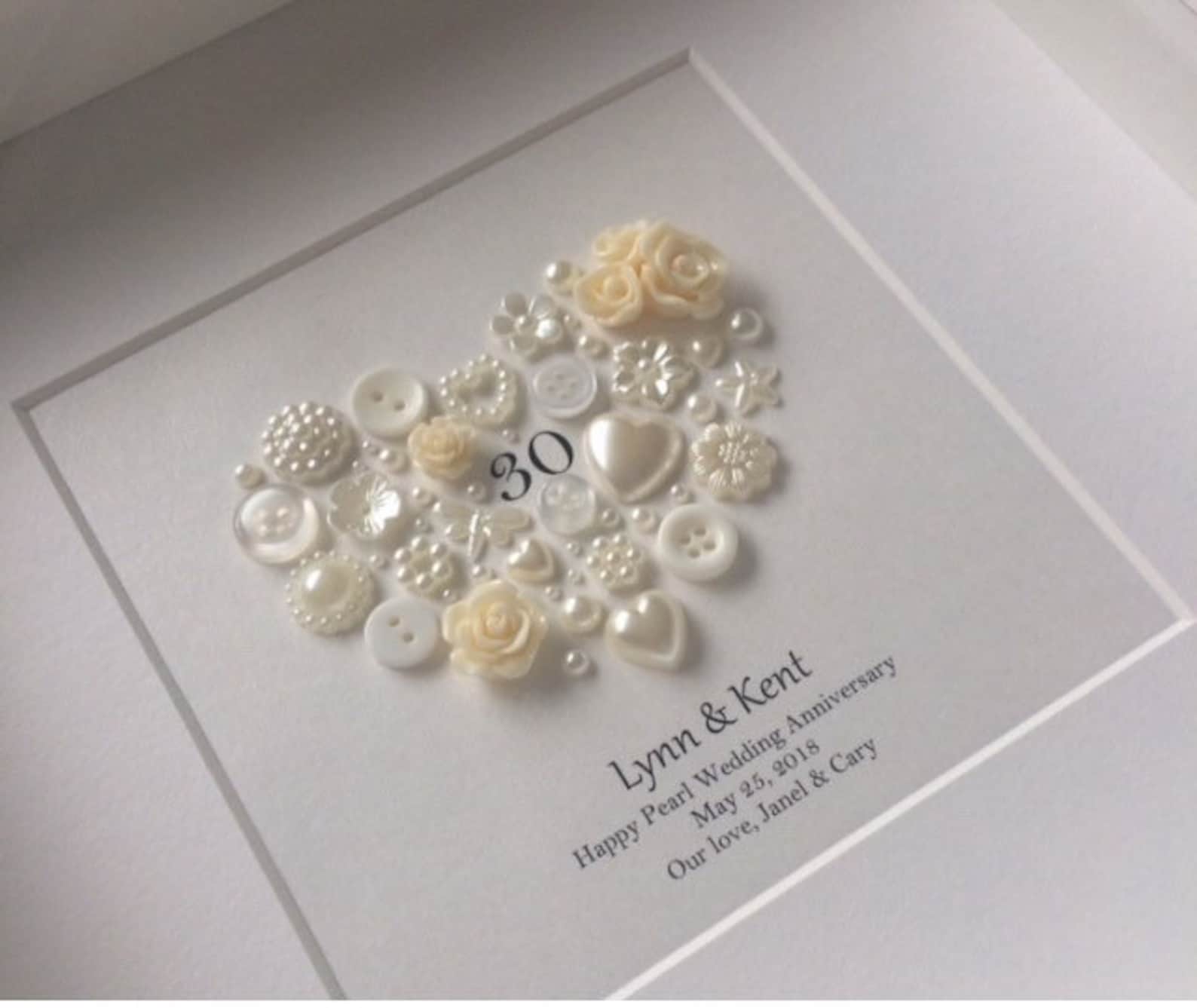 30th Anniversary Gift Pearl Wedding Anniversary 30th Wedding | Etsy