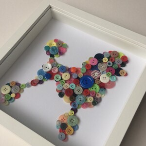 Poodle Art - Poodle Wall Hanging - Button Art - Christmas Gift Idea - Dog Gift - Dog Themed Gift - Colourful Wall Art - Poodle Gift Idea bild 3