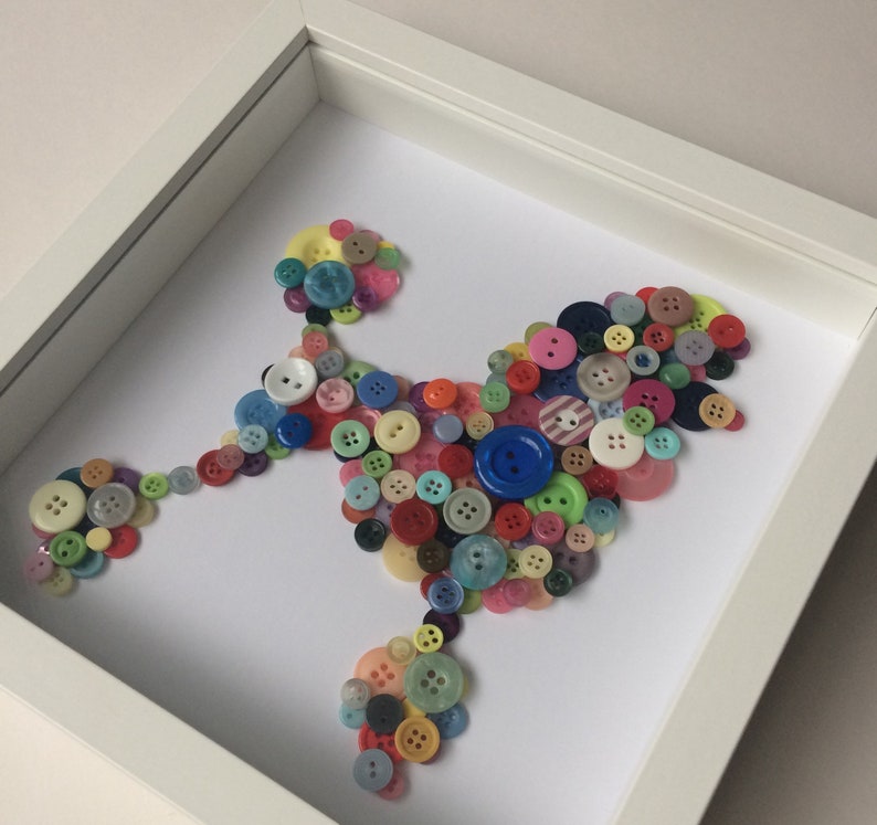 Poodle Art - Poodle Wall Hanging - Button Art - Christmas Gift Idea - Dog Gift - Dog Themed Gift - Colourful Wall Art - Poodle Gift Idea bild 3
