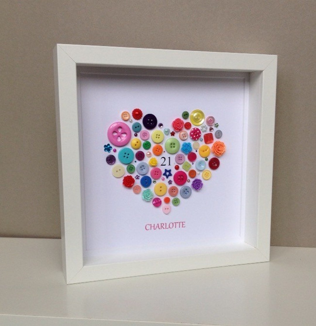 Birthday Gift Idea Button Art Gift for Niece Gift for Etsy UK